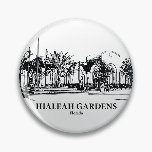 Item preview, Hialeah Gardens FL - Ink Cityscape Illustration designed and sold by Lakeric Cityscapes.