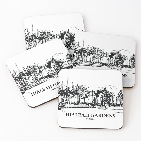 Item preview, Hialeah Gardens FL - Ink Cityscape Illustration designed and sold by Lakeric Cityscapes.