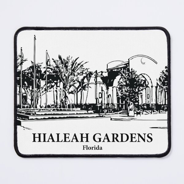 Item preview, Hialeah Gardens FL - Ink Cityscape Illustration designed and sold by Lakeric Cityscapes.