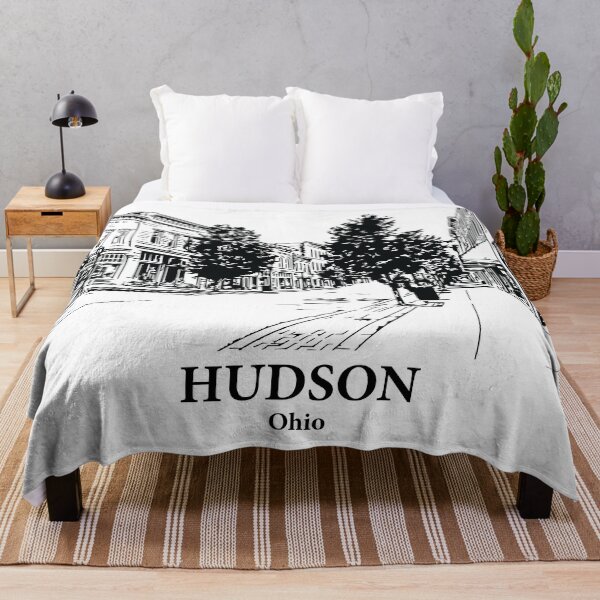 Item preview, Hudson OH - Ink Cityscape Illustration designed and sold by Lakeric Cityscapes.