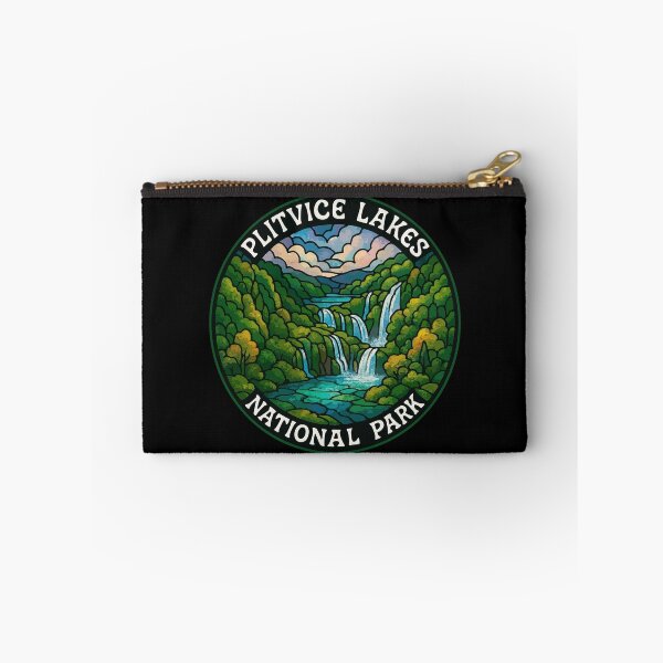 Item preview, Plitvice Lakes National Park Stained Glass Art Travel designed and sold by TomFrontierArt.