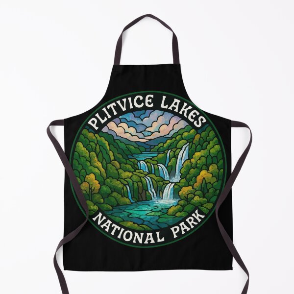 Item preview, Plitvice Lakes National Park Stained Glass Art Travel designed and sold by TomFrontierArt.