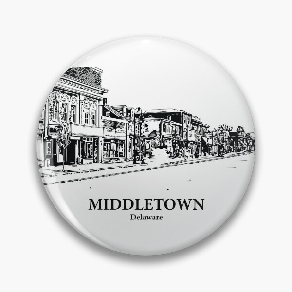 Item preview, Middletown DE - Ink Cityscape Illustration designed and sold by Lakeric Cityscapes.