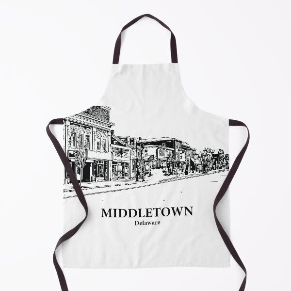 Item preview, Middletown DE - Ink Cityscape Illustration designed and sold by Lakeric Cityscapes.