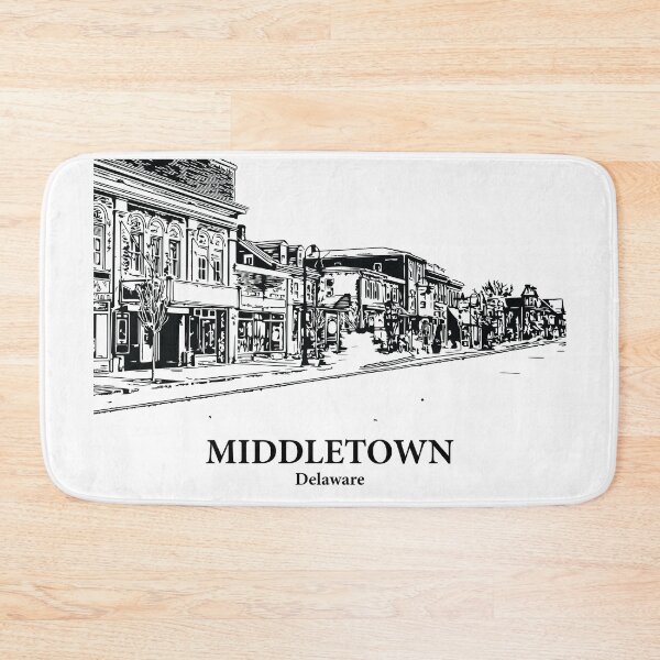 Item preview, Middletown DE - Ink Cityscape Illustration designed and sold by Lakeric Cityscapes.