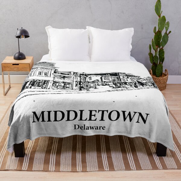 Item preview, Middletown DE - Ink Cityscape Illustration designed and sold by Lakeric Cityscapes.