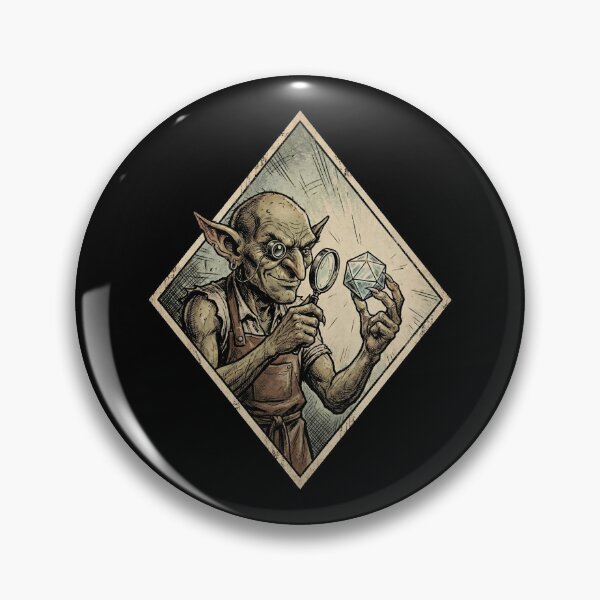 Item preview, Vintage Style Goblin Jeweler Inspecting Die Graphic designed and sold by Fenay Designs.