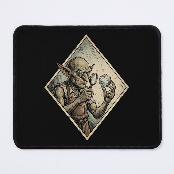 Item preview, Vintage Style Goblin Jeweler Inspecting Die Graphic designed and sold by Fenay Designs.