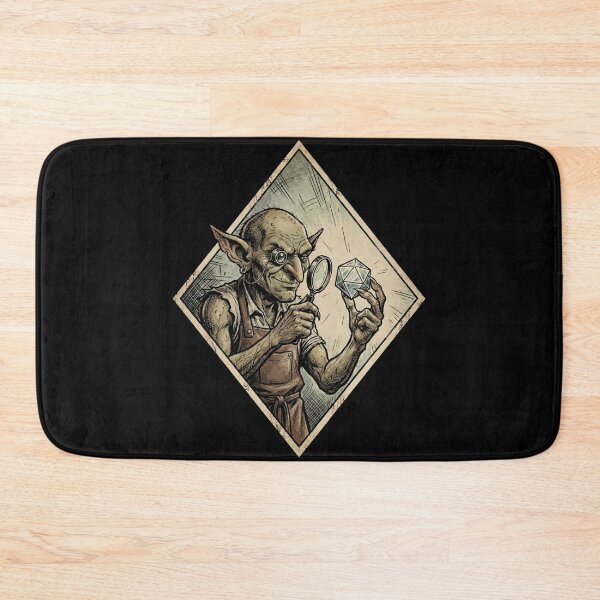 Item preview, Vintage Style Goblin Jeweler Inspecting Die Graphic designed and sold by Fenay Designs.