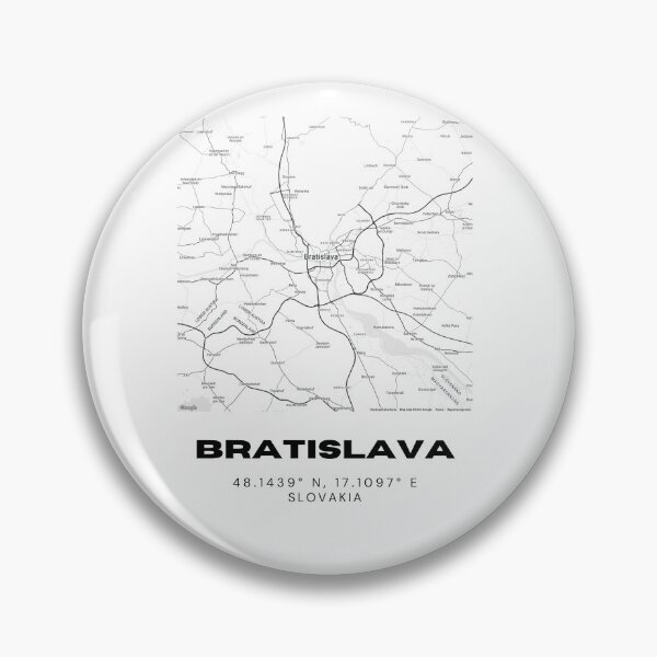 Item preview, Bratislava City Map Print – Minimal Street Map of Bratislava, Slovakia designed and sold by RM-Journey.