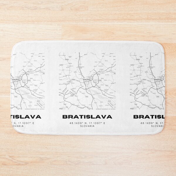 Item preview, Bratislava City Map Print – Minimal Street Map of Bratislava, Slovakia designed and sold by RM-Journey.