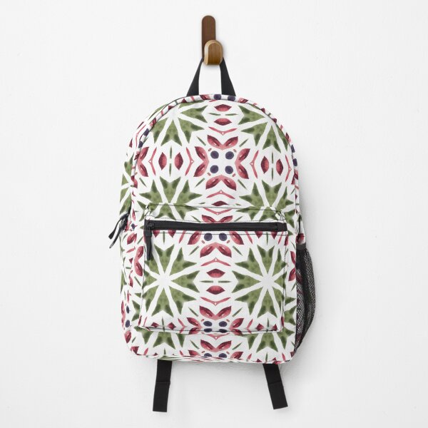 Item preview, Seamless watercolor mediterranean tile pattern with red green geometric motifs designed and sold by SvitlanaSolo.
