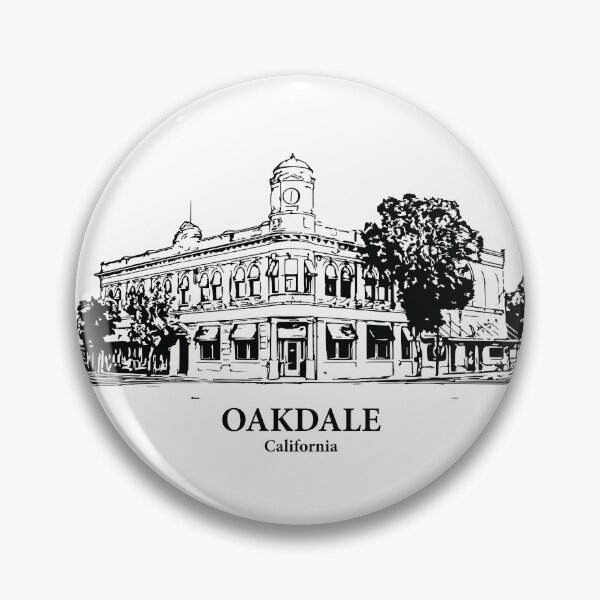 Item preview, Oakdale CA - Ink Cityscape Illustration designed and sold by Lakeric.