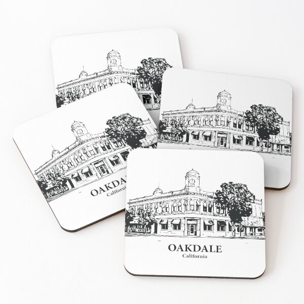 Item preview, Oakdale CA - Ink Cityscape Illustration designed and sold by Lakeric Cityscapes.