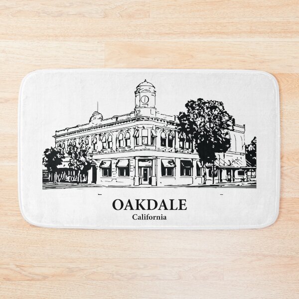 Item preview, Oakdale CA - Ink Cityscape Illustration designed and sold by Lakeric Cityscapes.