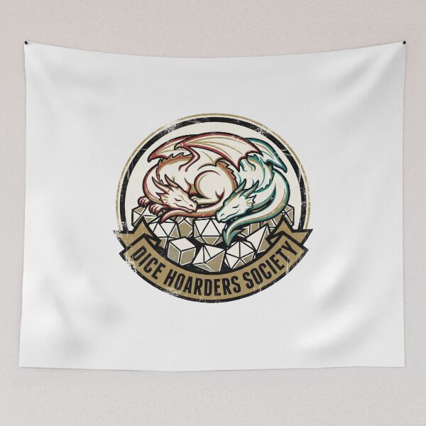Item preview, Dice Hoarders Society Two Dragons Sleeping On Hoard designed and sold by Fenay Designs.