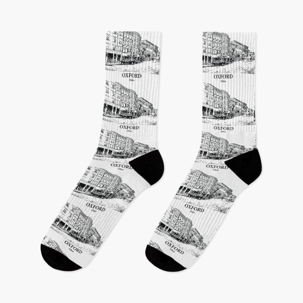 Item preview, Oxford OH - Ink Cityscape Illustration designed and sold by Lakeric Cityscapes.