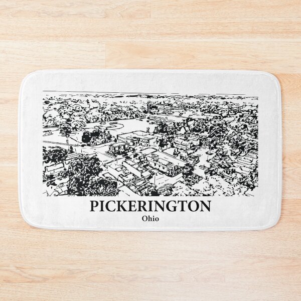 Item preview, Pickerington OH - Ink Cityscape Illustration designed and sold by Lakeric Cityscapes.