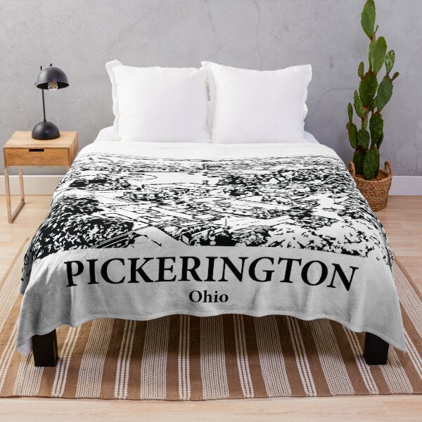 Item preview, Pickerington OH - Ink Cityscape Illustration designed and sold by Lakeric Cityscapes.