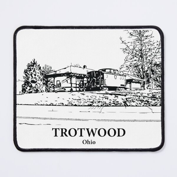 Item preview, Trotwood OH - Ink Cityscape Illustration designed and sold by Lakeric Cityscapes.