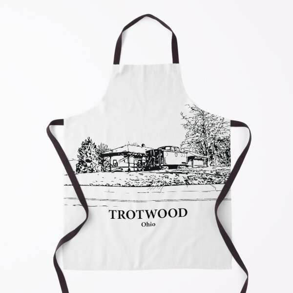 Item preview, Trotwood OH - Ink Cityscape Illustration designed and sold by Lakeric Cityscapes.