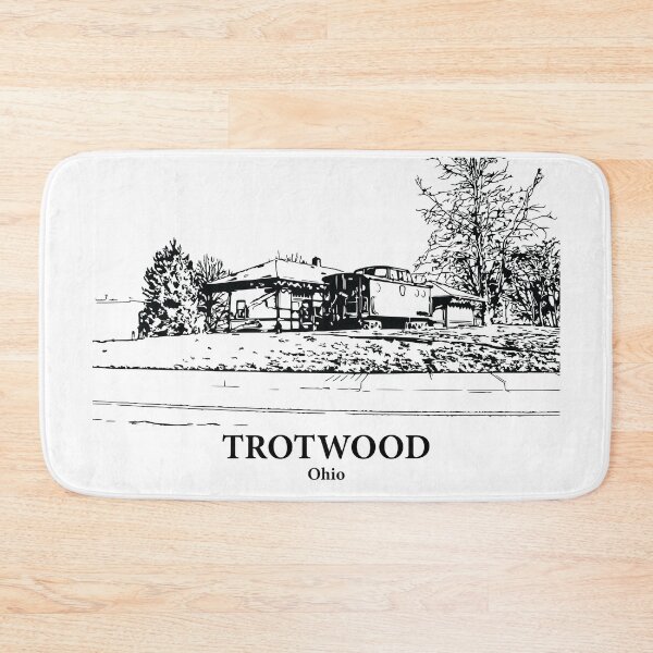 Item preview, Trotwood OH - Ink Cityscape Illustration designed and sold by Lakeric Cityscapes.