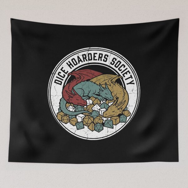Item preview, Dice Hoarders Society Three Dragons Sleeping Circle Art designed and sold by Fenay Designs.