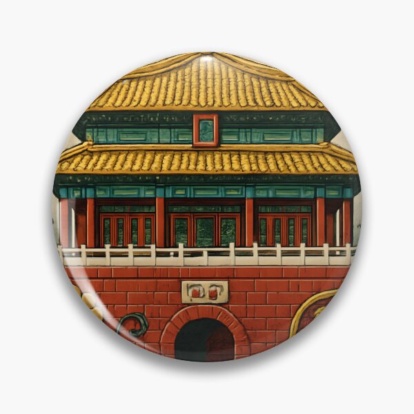 Item preview, Meridian Gate Beijing Art – Gaudí-Inspired Mosaic Architecture in Imperial Red and Jade designed and sold by Cosmopolis.
