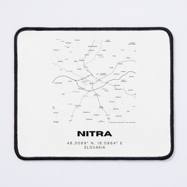 Item preview, Nitra City Map Print – Modern Minimal Map of Nitra, Slovakia designed and sold by RM-Journey.