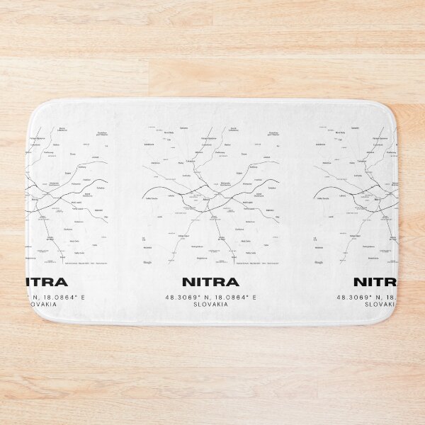 Item preview, Nitra City Map Print – Modern Minimal Map of Nitra, Slovakia designed and sold by RM-Journey.