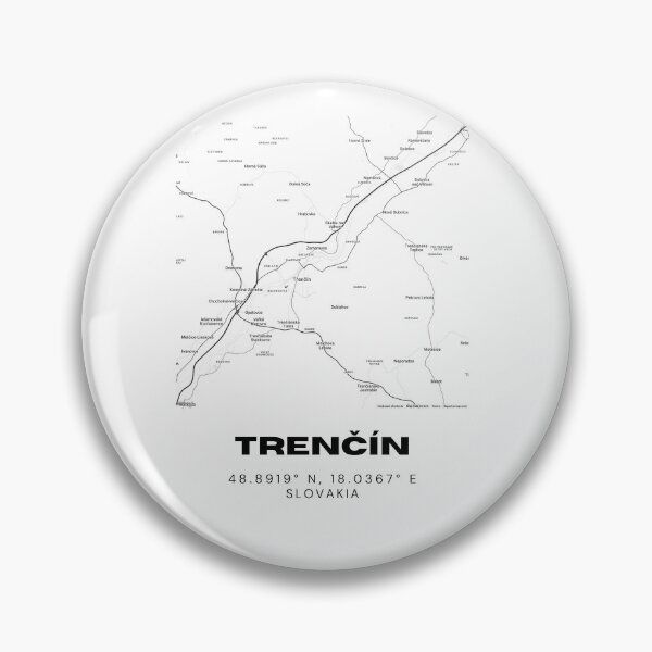 Item preview, Trenčín City Map Print – Minimalist Map of Trenčín, Slovakia designed and sold by RM-Journey.