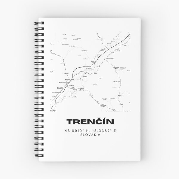 Item preview, Trenčín City Map Print – Minimalist Map of Trenčín, Slovakia designed and sold by RM-Journey.