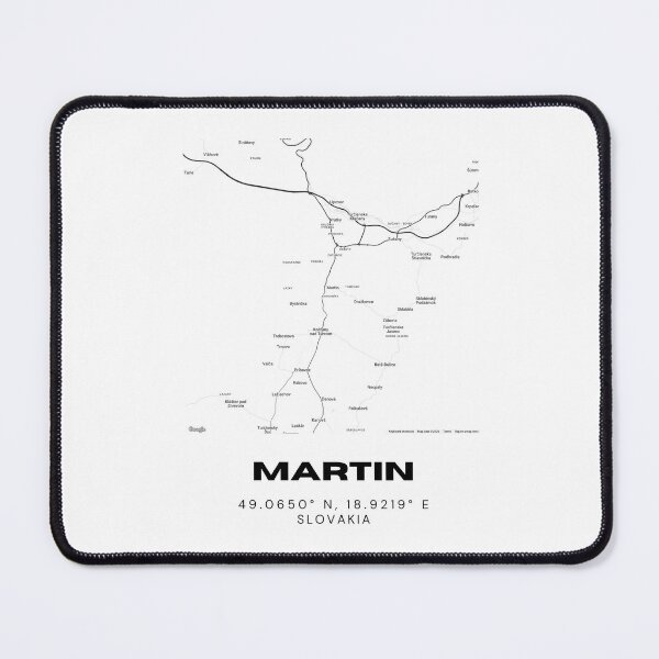 Item preview, Martin City Map – Minimalist Street Map Art of Martin, Slovakia designed and sold by RM-Journey.