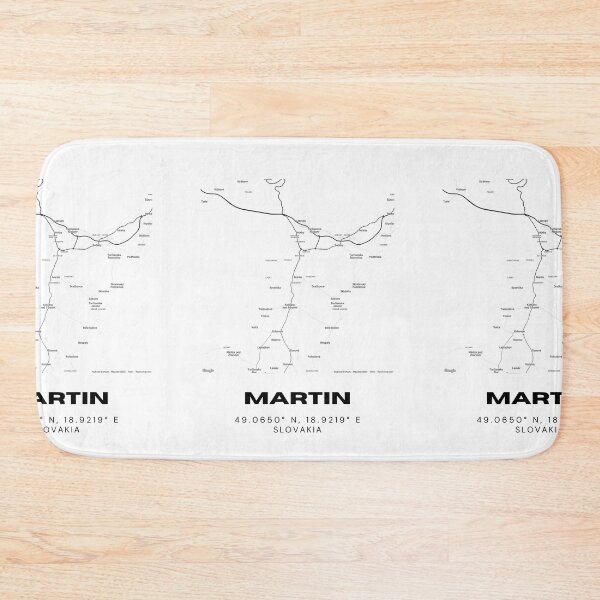 Item preview, Martin City Map – Minimalist Street Map Art of Martin, Slovakia designed and sold by RM-Journey.