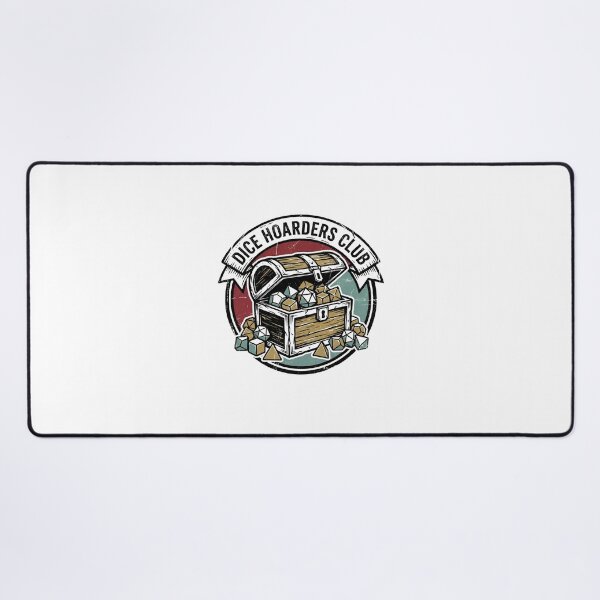 Item preview, Dice Hoarders Club Overflowing Chest Badge Design designed and sold by Fenay Designs.