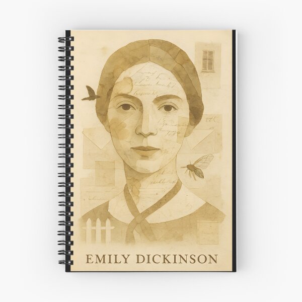 Item preview, Emily Dickinson Abstract Collage Portrait – Pressed Flowers, Wax Seals, Sparrows, Bee Wings, Victorian Poetic Aesthetic designed and sold by Cosmopolis.