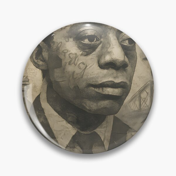 Item preview, James Baldwin Abstract Collage Portrait – Newsprint Vellum Cityscape, Chess Motif, Modern Monochrome designed and sold by Cosmopolis.