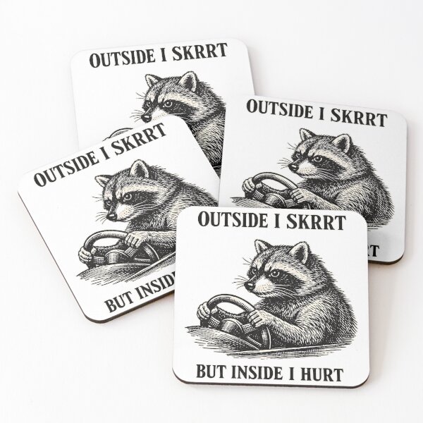 Item preview, OUTSIDE I SKRRT BUT INSIDE I HURT designed and sold by bobcatmarty.