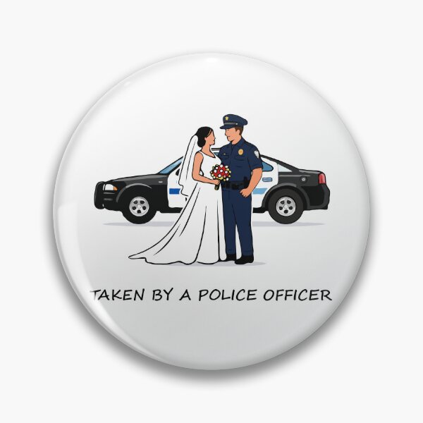 Item preview, Taken by a Police Officer – Funny Police Wedding Illustration | Law Enforcement Wife & Cop Marriage Design designed and sold by BrainBubbleArt.
