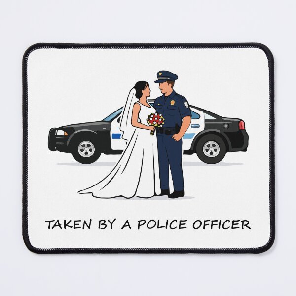 Item preview, Taken by a Police Officer – Funny Police Wedding Illustration | Law Enforcement Wife & Cop Marriage Design designed and sold by BrainBubbleArt.