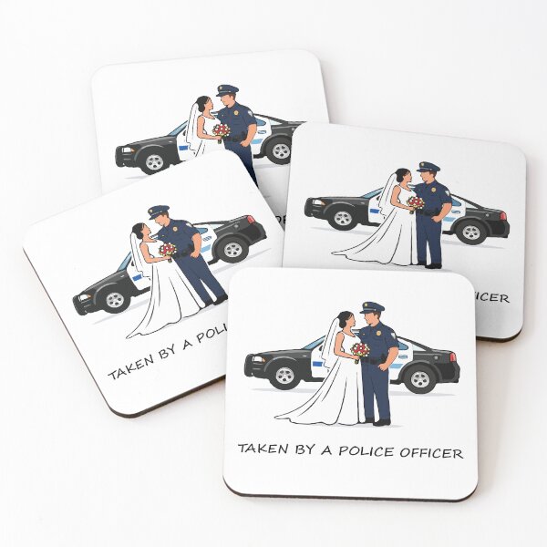 Item preview, Taken by a Police Officer – Funny Police Wedding Illustration | Law Enforcement Wife & Cop Marriage Design designed and sold by BrainBubbleArt.