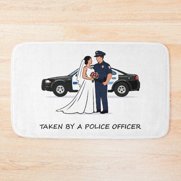 Item preview, Taken by a Police Officer – Funny Police Wedding Illustration | Law Enforcement Wife & Cop Marriage Design designed and sold by BrainBubbleArt.