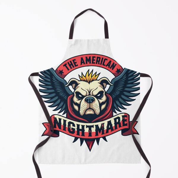 Item preview, The American Nightmare Bulldog - Grumpy Wrestling Mascot Logo Parody designed and sold by The Grumpy Pet Club.