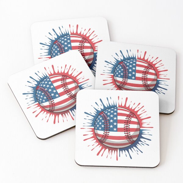 Item preview, Baseball American Flag Splatter designed and sold by Comforts of Home, LLC.
