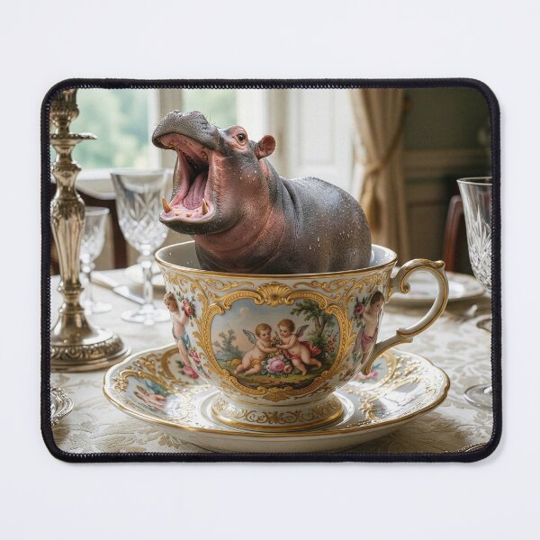 Item preview, Hippopotamus in a Tea Cup designed and sold by Tridentulus.
