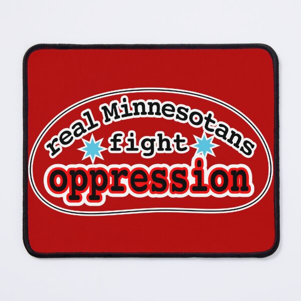 Item preview, Real Minnesotans fight oppression, red background designed and sold by mntimg.