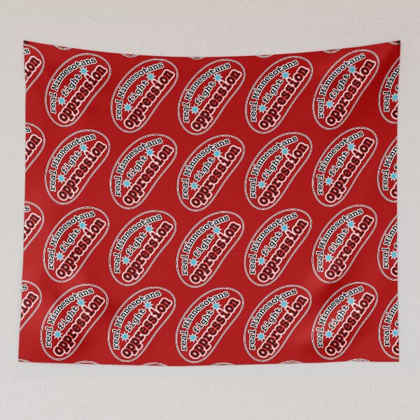 Item preview, Real Minnesotans fight oppression, red background designed and sold by mntimg.