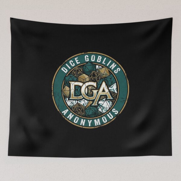 Item preview, Dice Goblins Anonymous Green Marble Badge Art designed and sold by Fenay Designs.