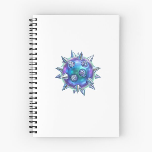 Item preview, Iridescent Chrome Spiky Sphere 3D Render designed and sold by NostalgiaOS.