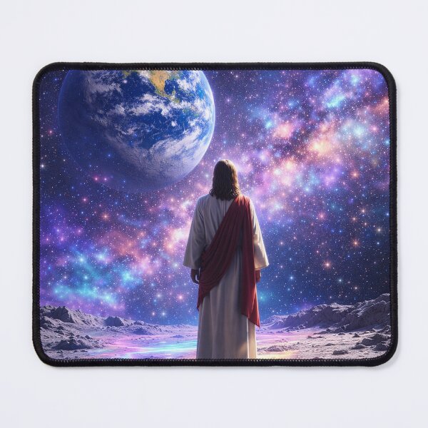 Item preview, Jesus Watching Over Earth from the Cosmos designed and sold by ImaginingNebulae.